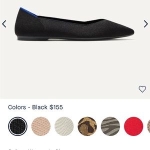 Rothy’s Point II — Black — Size 10